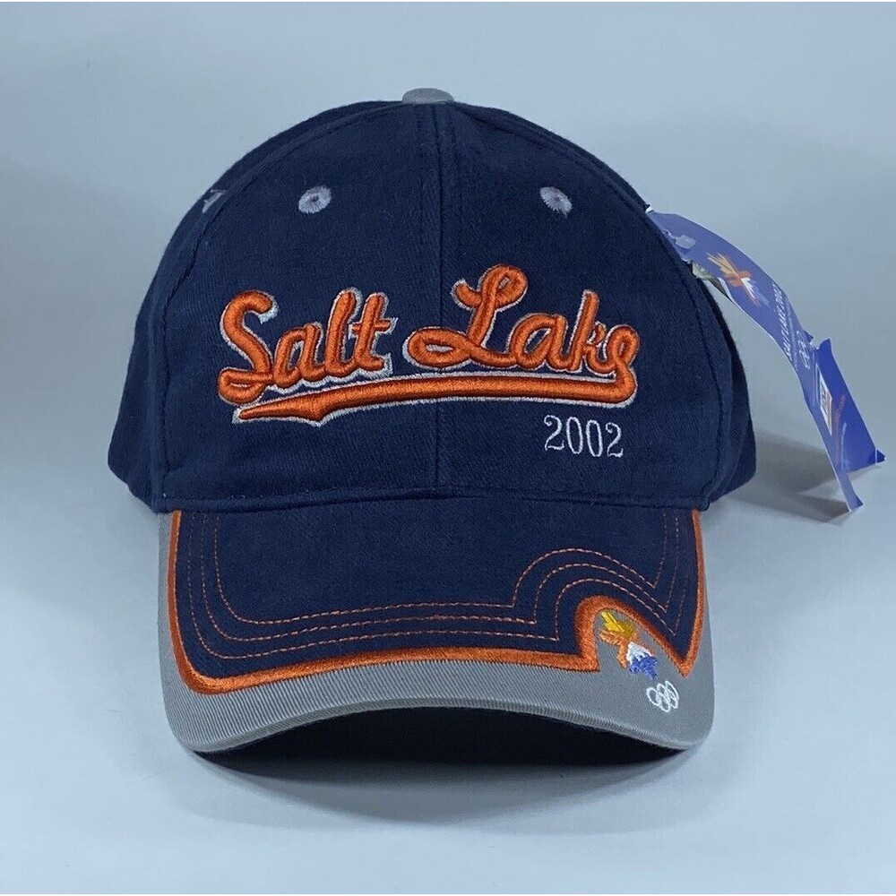 2002 Salt Lake City Olympics Blue Embroidered Baseball Cap Hat Strapback NWT